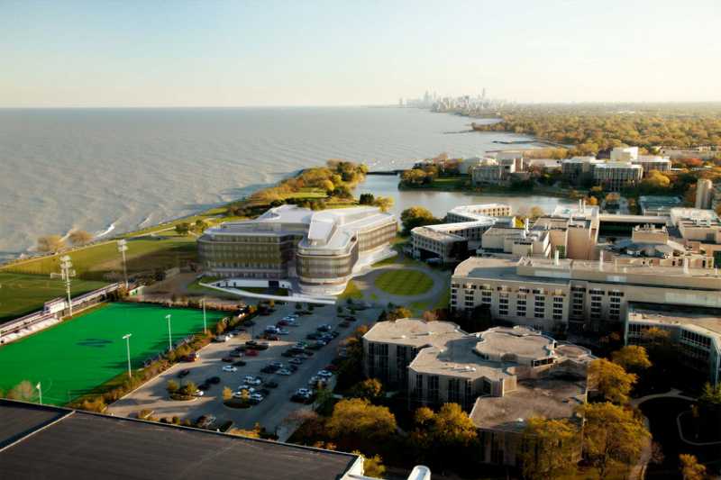 A rendering of Northwestern's plans for North Campus, including new buildings for athletics and the Kellogg School of Management. NU will announce Friday a $3.75 billion capital campaign to support its 2011 strategic plan.
