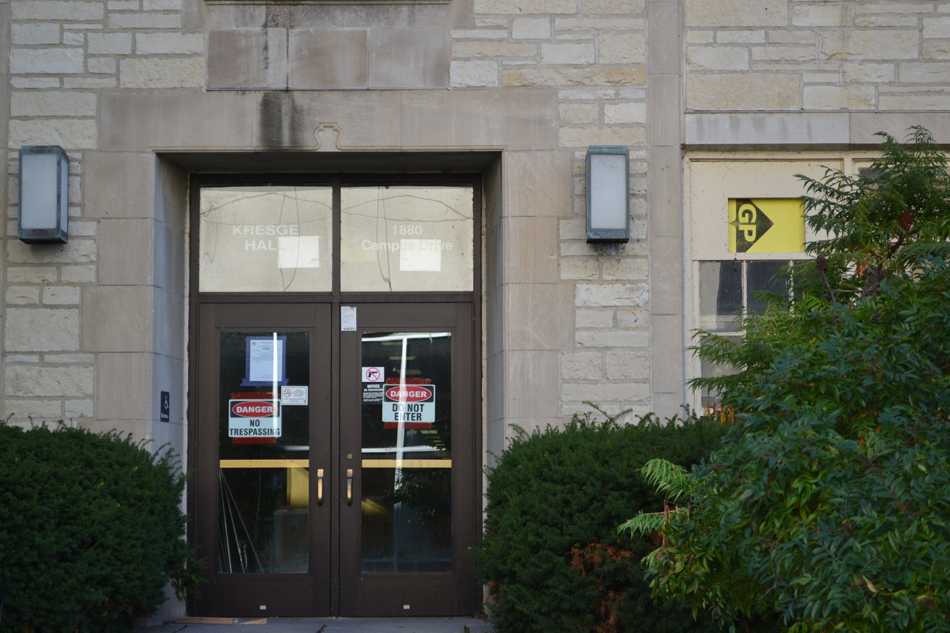 Many classes and departments have moved out of Kresge Hall because of construction. Most of them are expected to return to the building after its two-year renovation project.