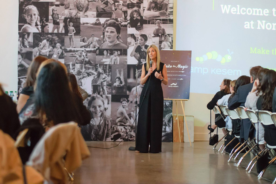 Jane Nelson Saccaro, the CEO of Camp Kesem, speaks at “Make the Magic,” Camp Kesem at Northwestern University’s annual fundraising gala. The group raised a record amount of $45,954 through the event. 