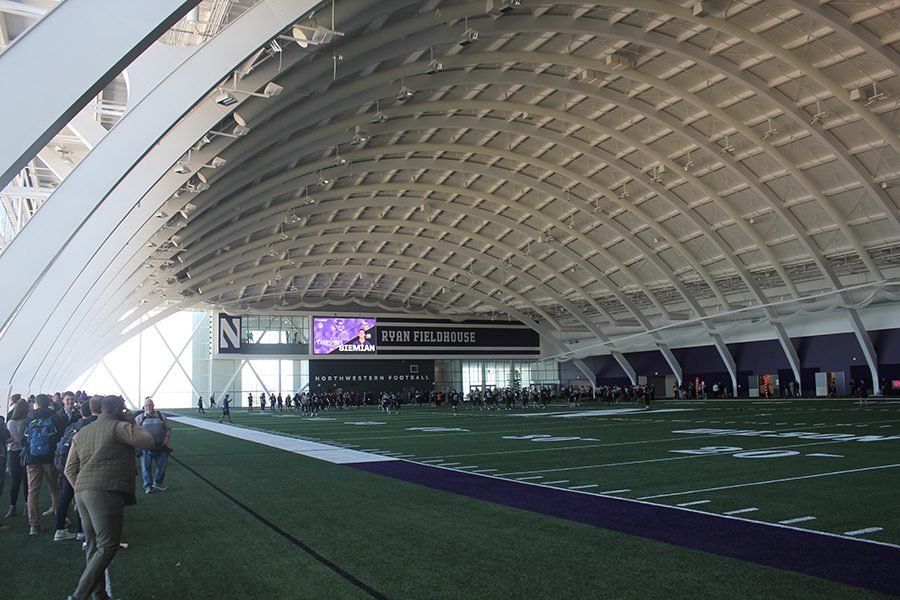 Ryan Fieldhouse, the practice facility for Northwestern football. On Thursday afternoon, the Big Ten conference announced that all fall sports teams of member universities will play a conference-only schedule.