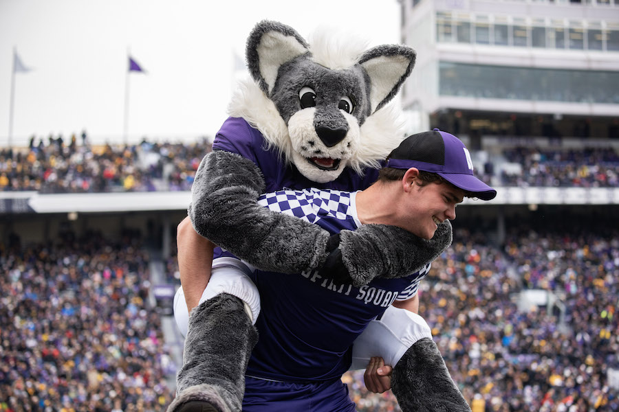 The Spirit Squad in 2019. The Big Ten has barred cheerleaders from football games for the 2020 season.