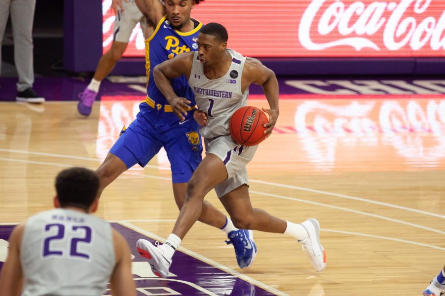 Chase Audige drives to the basket. The sophomore guard scored 17 points in the second half to propel the Wildcats to victory over Indiana.