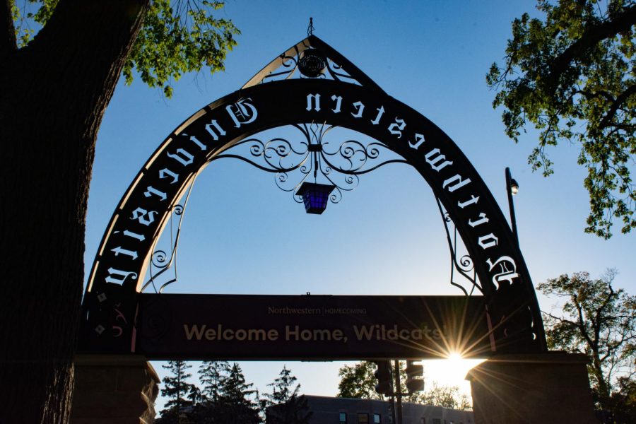 The Weber Arch with the sun hitting the rim.