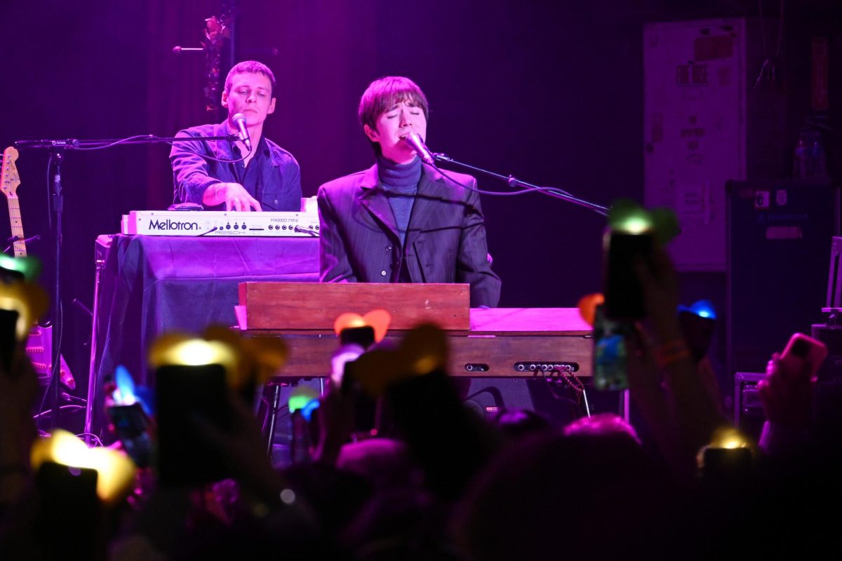 With paper hearts on their smartphone flashlights, fans waved their phones during Matt Maltese’s emotional performance.