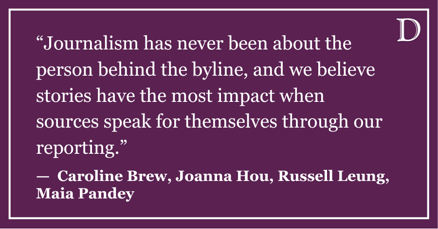 Brew, Hou, Leung, Pandey: On being scared to tweet and the pressure to market yourself as a student journalist