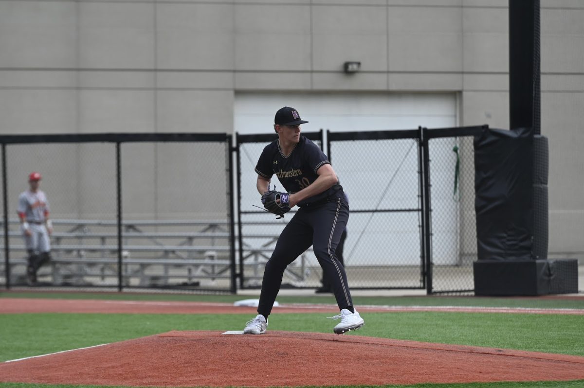 Sophomore right-hander Garrett Shearer prepares to throw a pitch in a game last season.