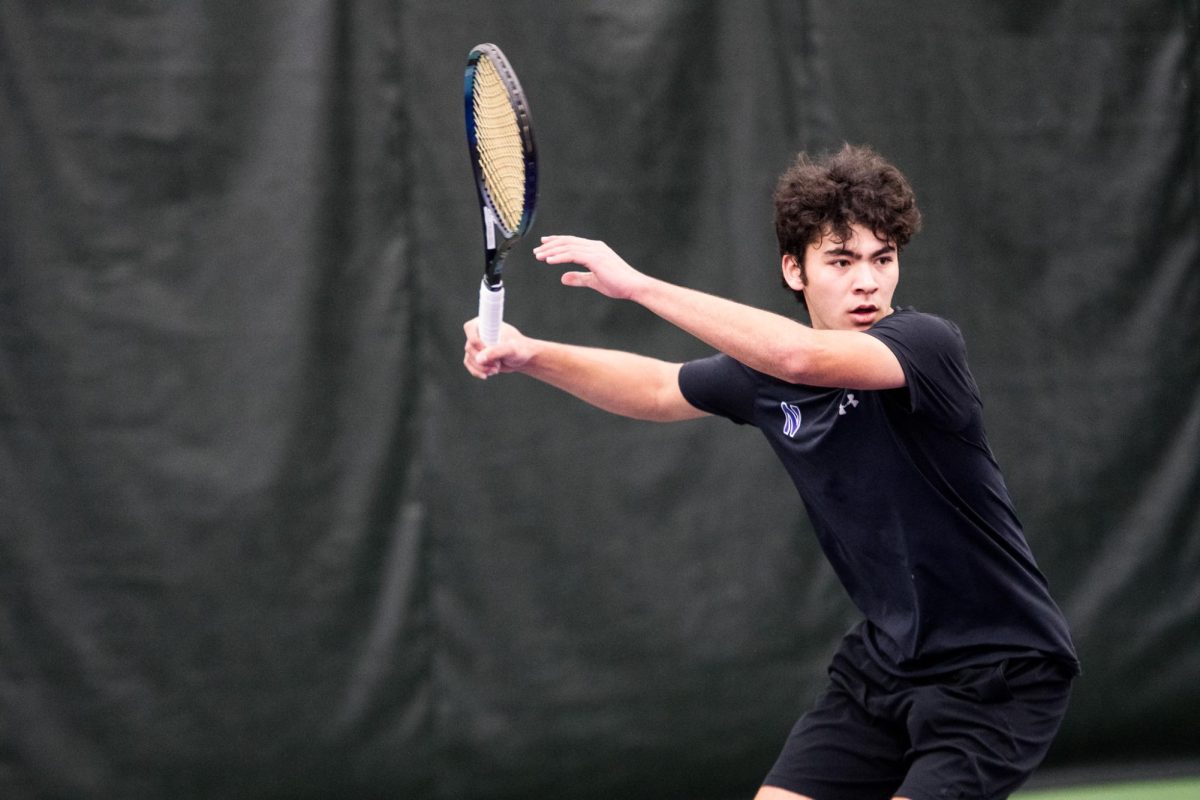 Sophomore Greyson Casey saved three match points from 5-1 down in the third set to force a tiebreak, but fell short.