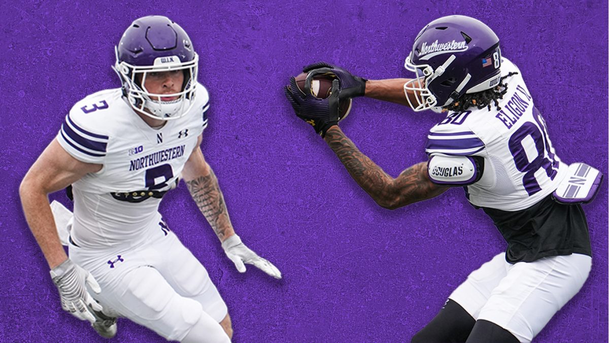 Wide receivers redshirt freshman Frank Covey IV and freshman Hayden Eligon are Northwestern’s top two returning wideouts in receiving yards.