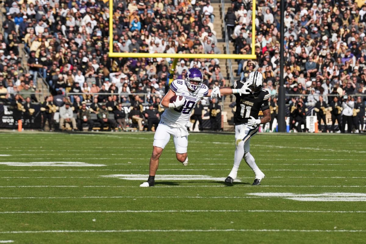 Marshall Lang tallied 48 receptions, 491 receiving yards, and four receiving touchdowns over his five-year Northwestern career.