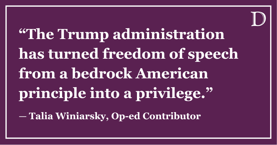 Winiarsky: Wielding my Privilege of Free Speech