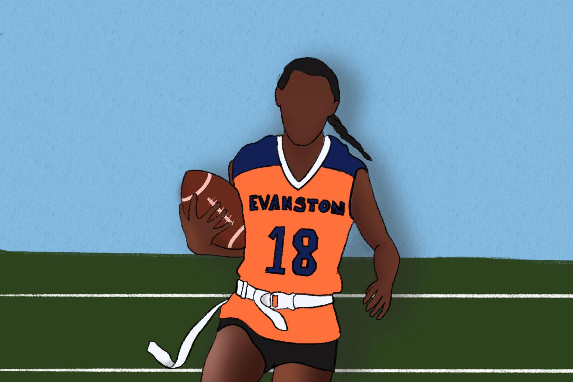 The ETHS girls flag football won a sectional championship last season.